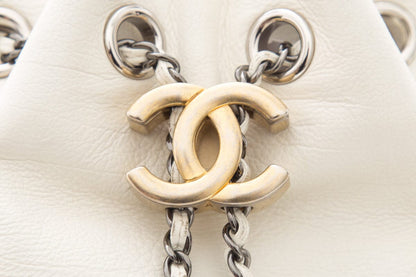 Chanel Black & Cream Gabrielle Small Drawstring Handbag