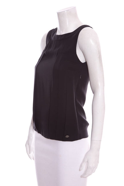 Chanel Black Multi Panel Detail Tank SZ 34