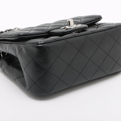 Chanel Mini Matrasse Caviar S Single Flap Single Chain Bag Black Silver  19th