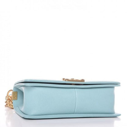 Chanel Boy Medium HandBag Sky Blue