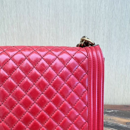Chanel XL Boy Bag - Red Shoulder Bags, Handbags