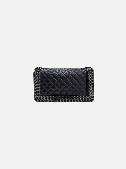 CHANEL Chain Boy Black Shoulder Bag