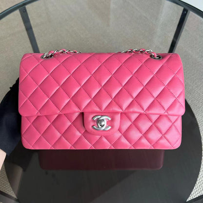 *Un, Full Set, Receipt* Classic Flap Medium Quilted Lambskin Pink Series 29