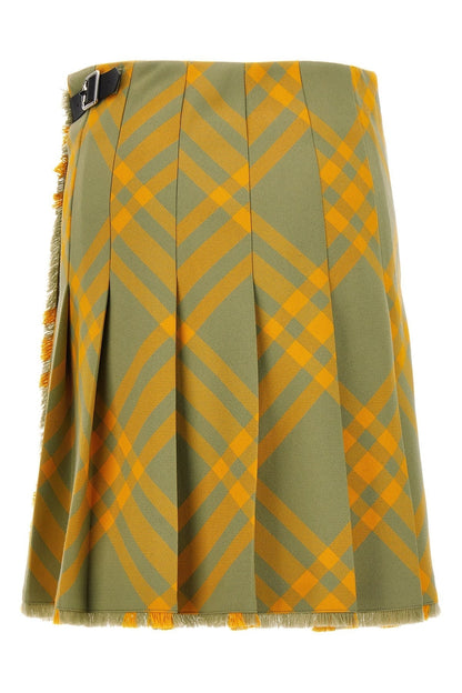 Burberry Women Check Kilt Skirt