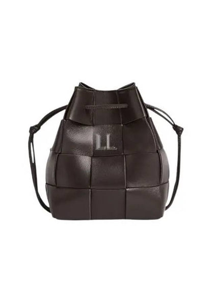 Luxury Bottega Veneta Intrecciato Cassette Small Bucket Bag Fondente