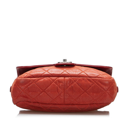 Chanel Cocomark Chain houlder Bag Red Leather Lady Chanel