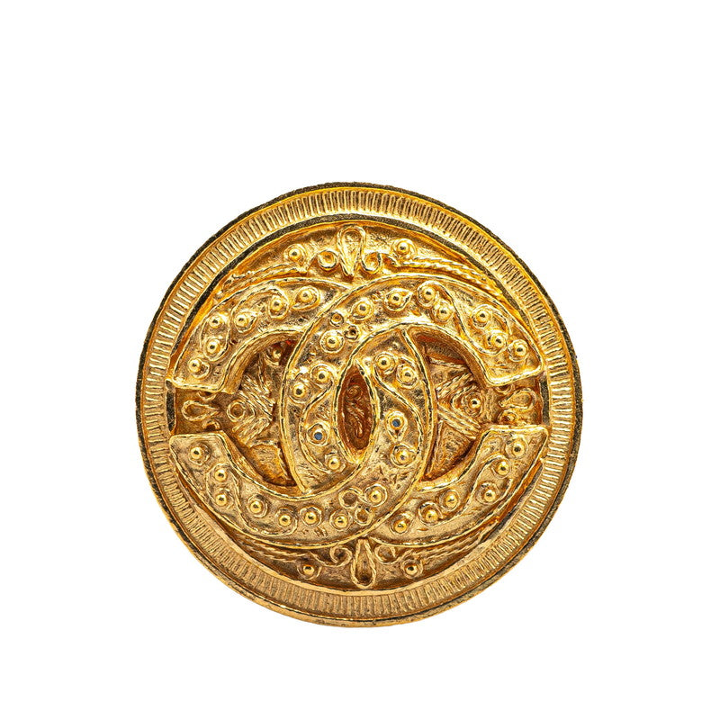 Chanel Gold Plated Coco Mark Brooch 04A