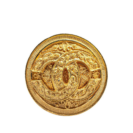 Chanel Gold Plated Coco Mark Brooch 04A