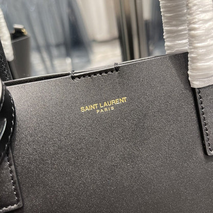 Yves Saint Laurent Shopping Bag Black Toy In Supple