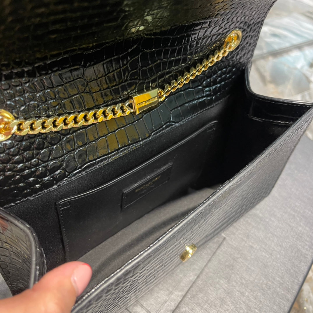 Yves Saint Laurent Kata Medium Chain Bag Black