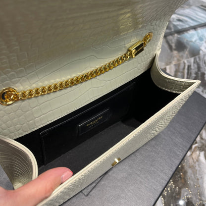 Yves Saint Laurent Kata Medium Chain Bag White Vintage