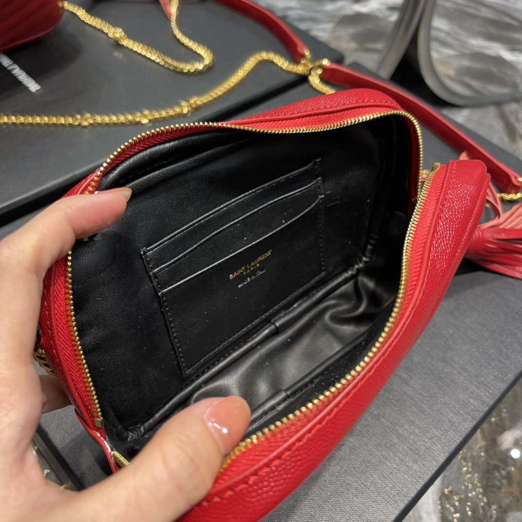 Yves Saint Laurent Lou Mini Bag Red