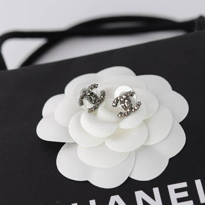 CC Stud Earrings in Black