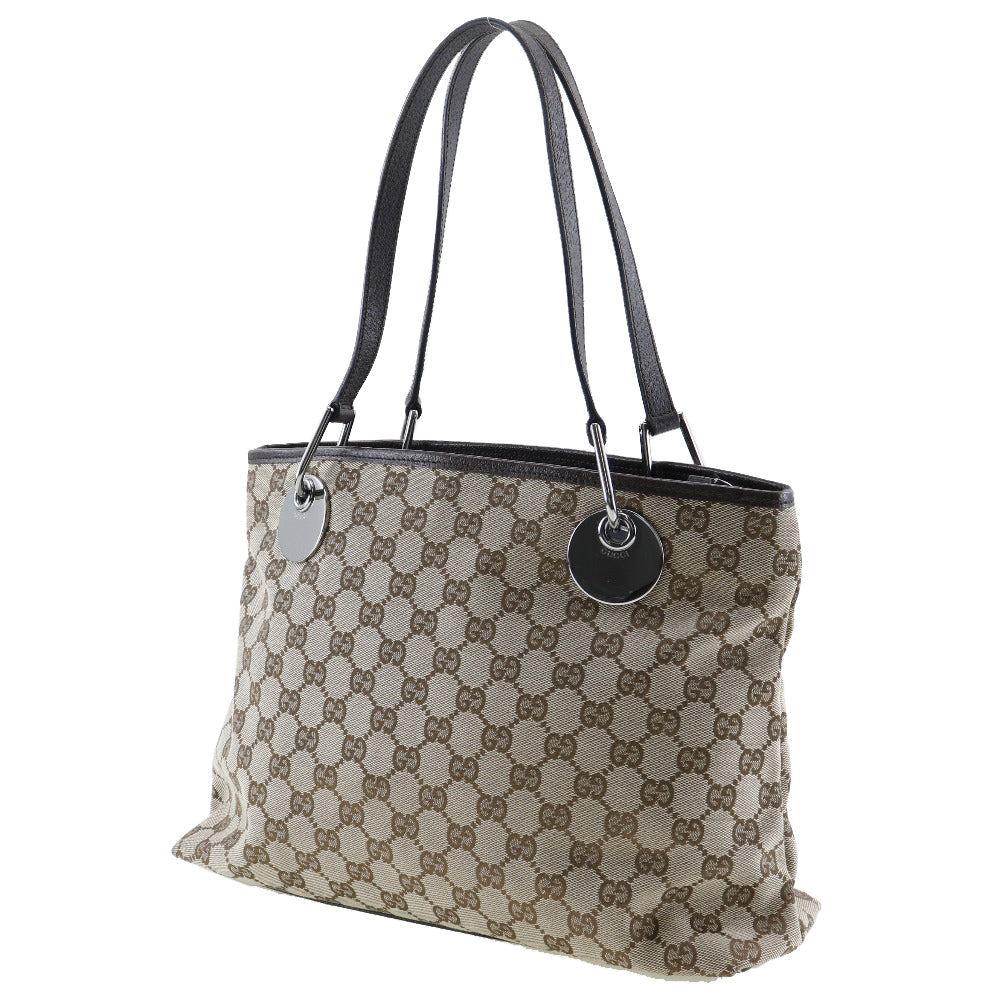Gucci Gg Canvas Brown Canvas Tote Bag