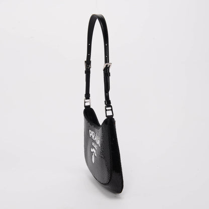Prada Black Sequin Cleo Mini Bag