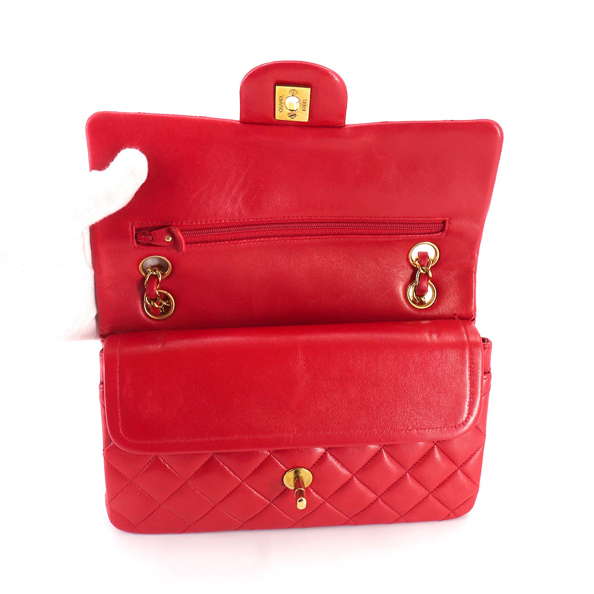 Chanel Vintage Small Classic Red Bag