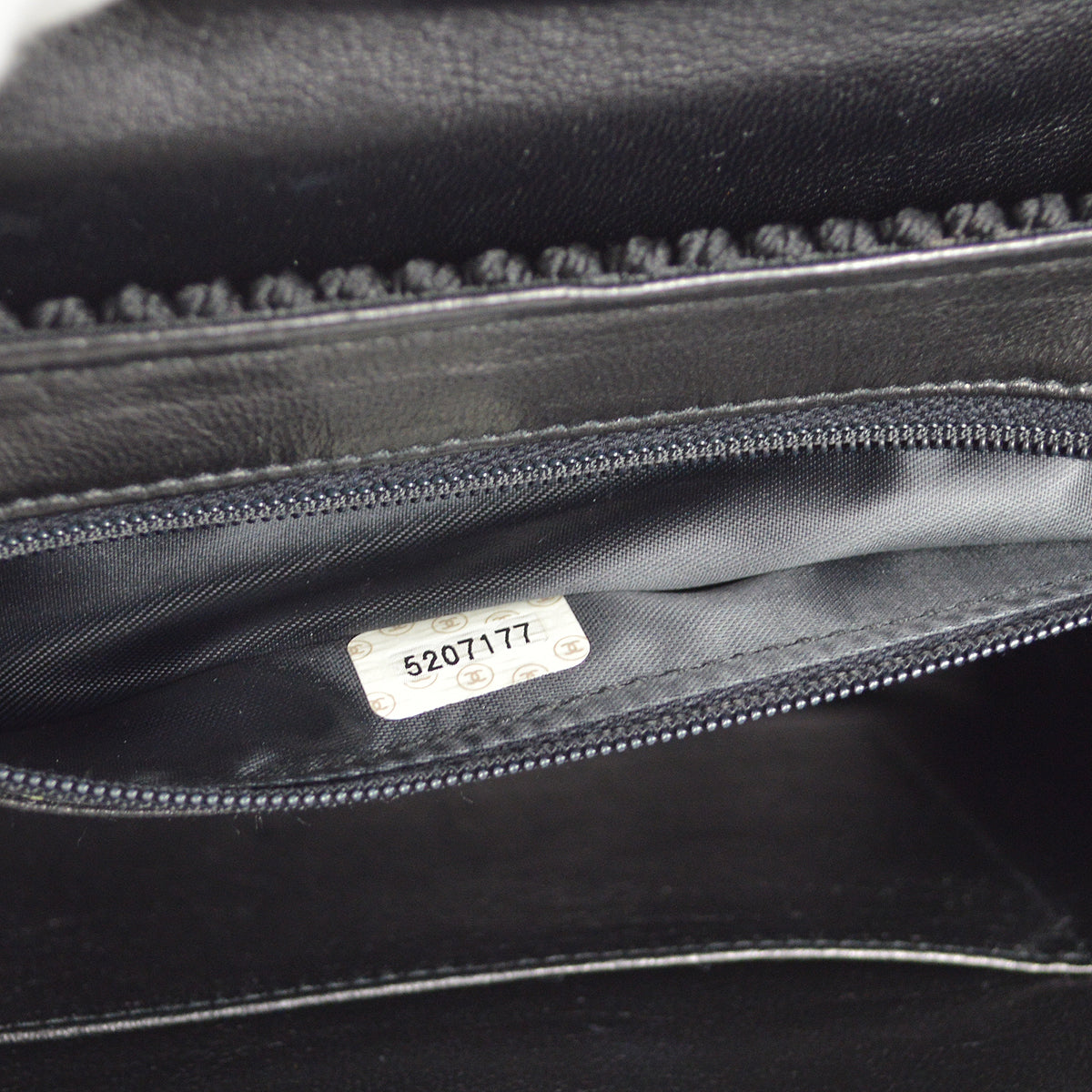 Chanel Black Canvas Braid HandBag