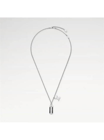 Louis Vuitton Monogram Eclipse Charm Necklace M63641