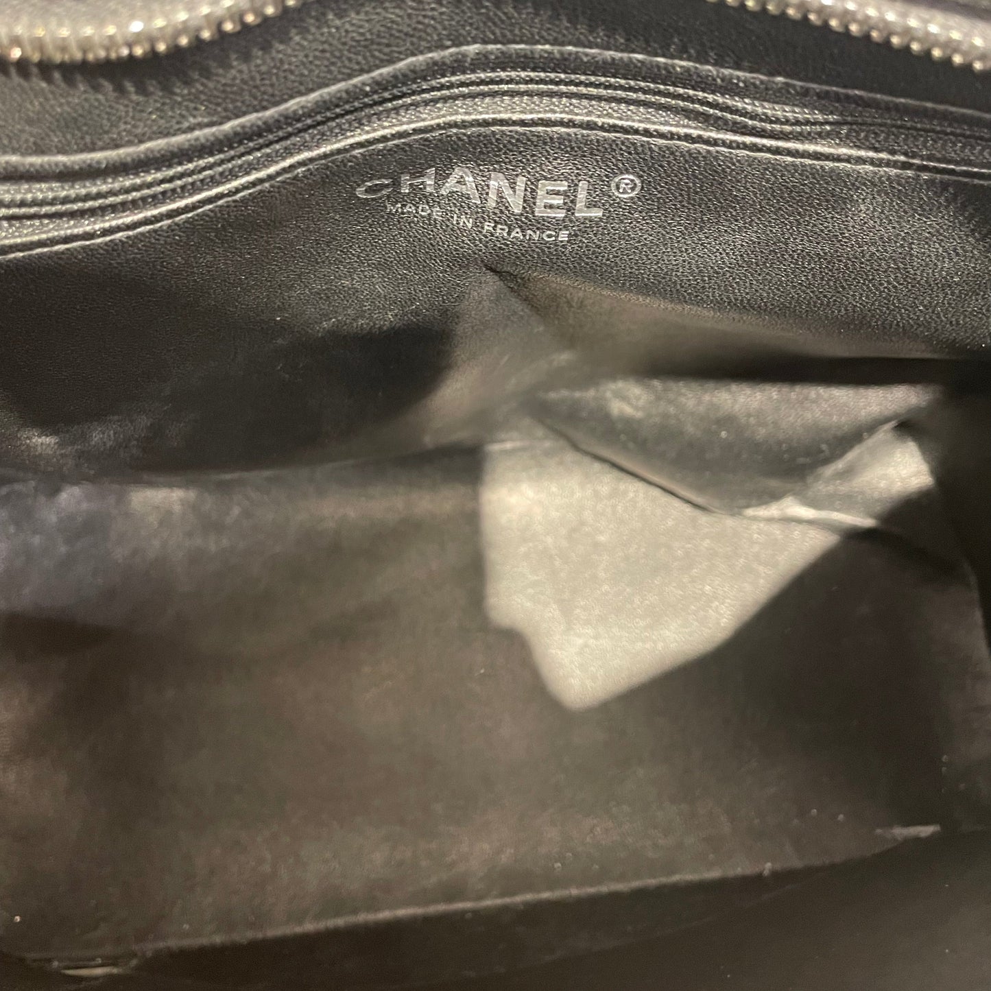 Chanel Hand Bag Leather BLK Quilted Caviar Tote