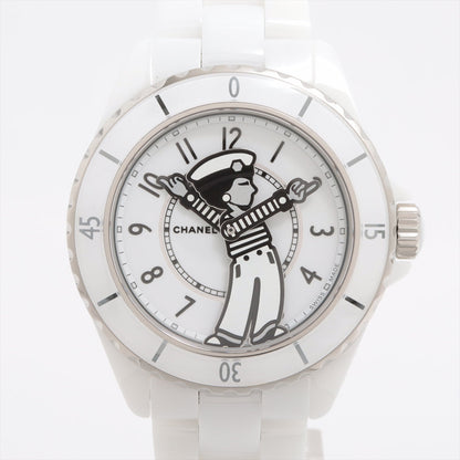 Chanel J12 Mademoiselle Rapauza H7481 SSCE AT White Writing Panerai