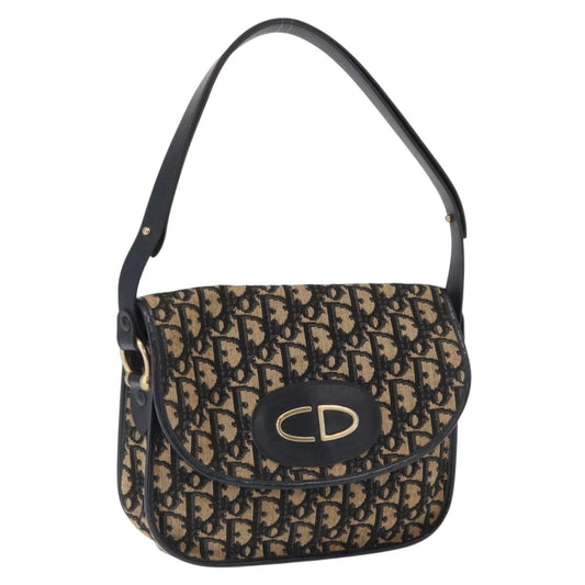 Christian Dior Vintage Trotter Shoulder Bag Canvas Navy Canvas Shoulder Bag Bag ()