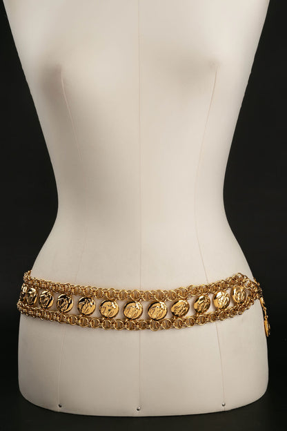 Ceinture en métal doré Chanel
