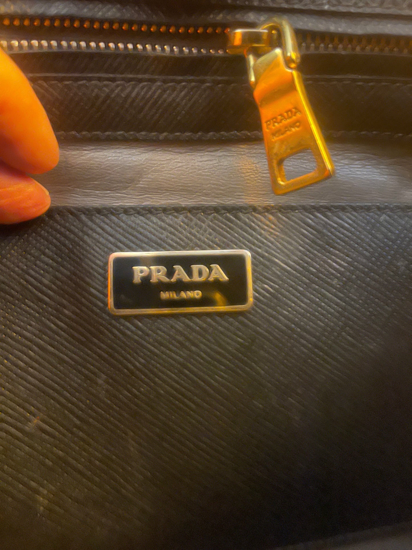 Prada Saffiano Front Pocket Tote Bag