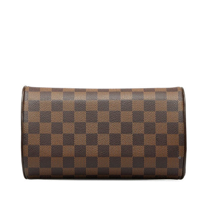 Louis Vuitton Damiere Rivera Mini Handbags Mini Boston Bag N41436 Brown PVC Leather Ladies Louis Vuitton