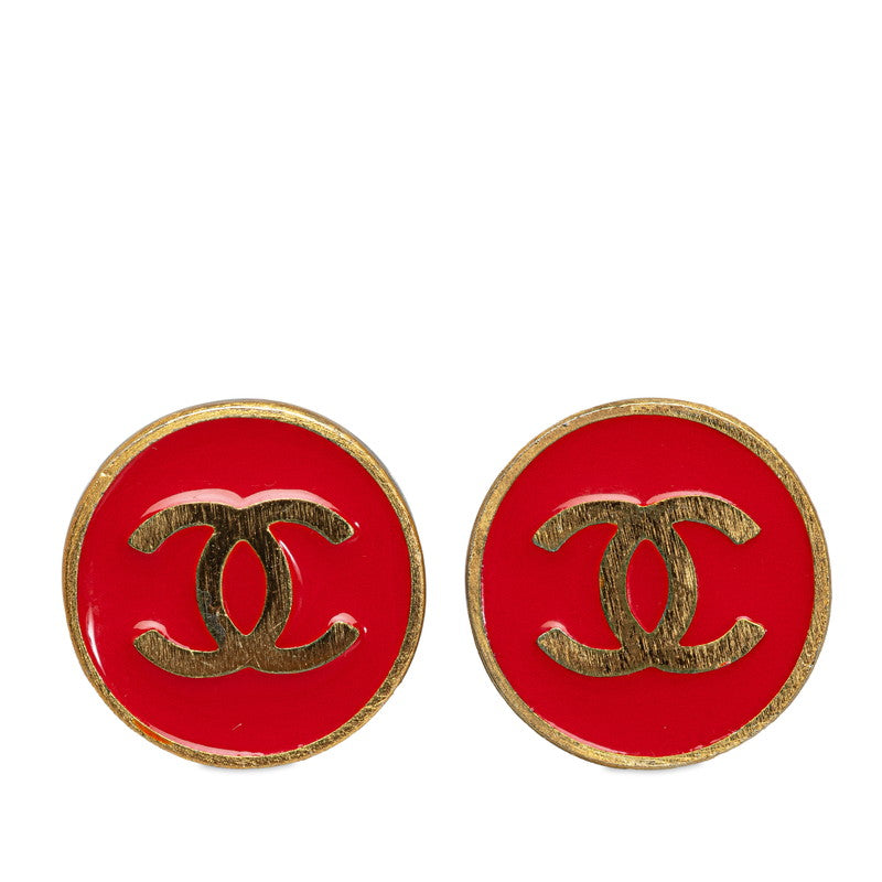Chanel COCOMARK EARLING GOLD RED MECKING LADY Chanel Chanel Chanel COCOMARK EARLING GOLD RED MECKING LADY Chanel