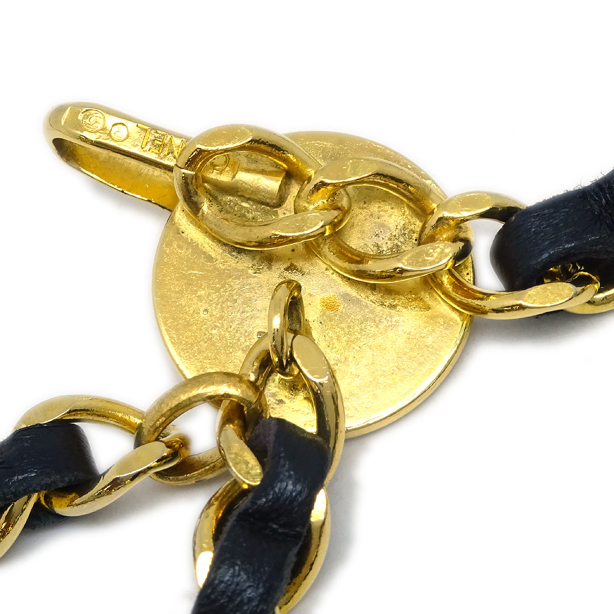 Chanel Medallion Chain Belt Black 1984 Small Good