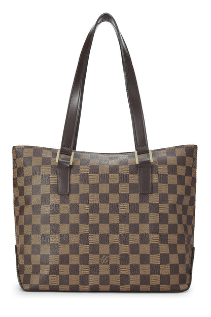Louis Vuitton,  Damier Ebene Cabas Piano, Brown