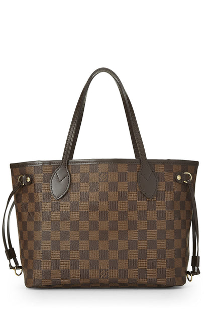 Louis Vuitton,  Damier Ebene Neverfull PM, Brown