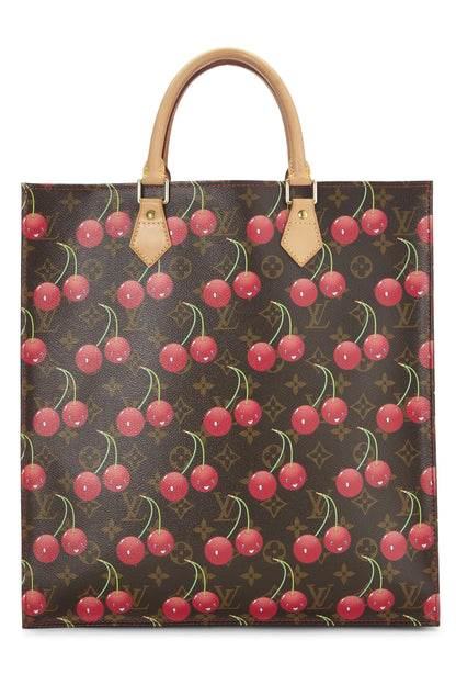 Louis Vuitton,  Takashi Murakami x Louis Vuitton Monogram Cerises Sac Plat, Brown