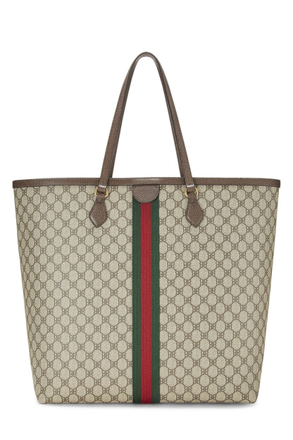 Balenciaga,  Balenciaga x Gucci Beige Coated Canvas Hacker Graffiti Tote Large, Brown