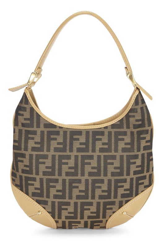 Fendi,  Brown Zucca Canvas Hobo, Brown
