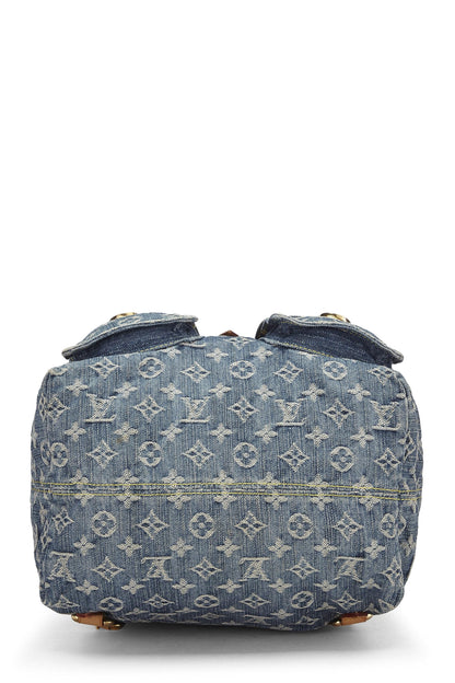 Louis Vuitton,  Blue Monogram Denim Sac a Dos GM, Blue