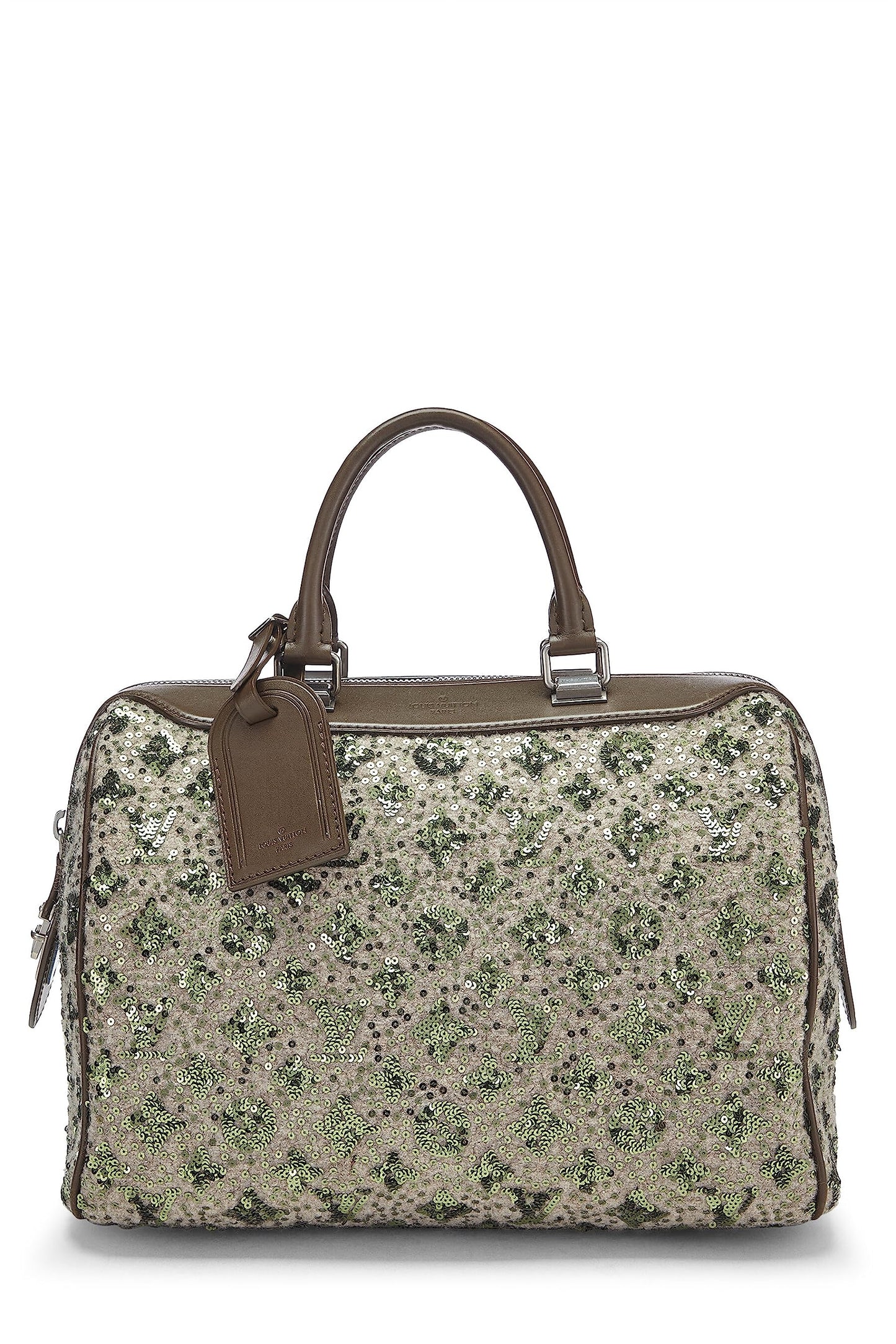 Louis Vuitton,  Green Monogram Sequined Sunshine Express Speedy 30, Green
