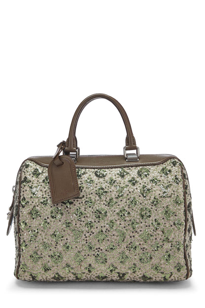 Louis Vuitton,  Green Monogram Sequined Sunshine Express Speedy 30, Green