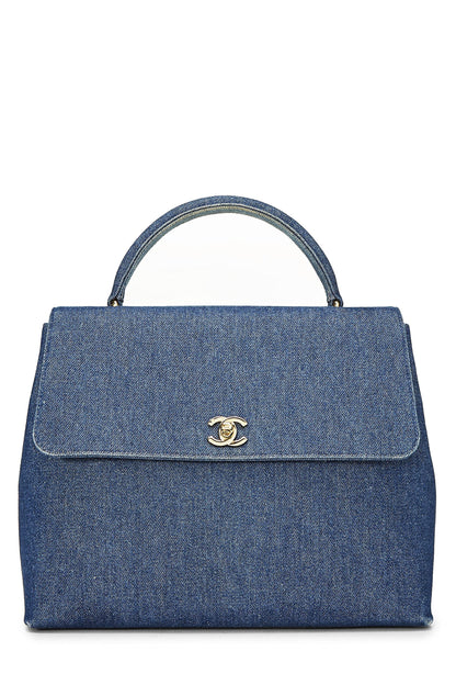 Chanel,  Blue Denim Kelly, Blue