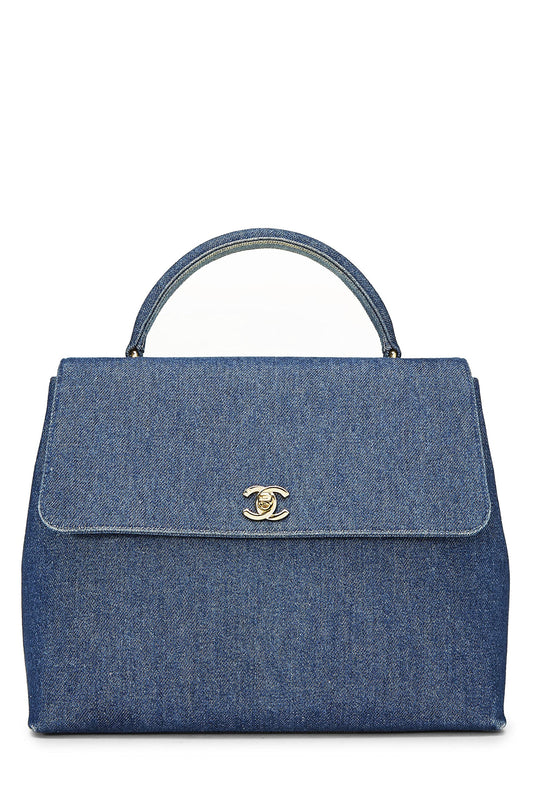 Chanel,  Blue Denim Kelly, Blue