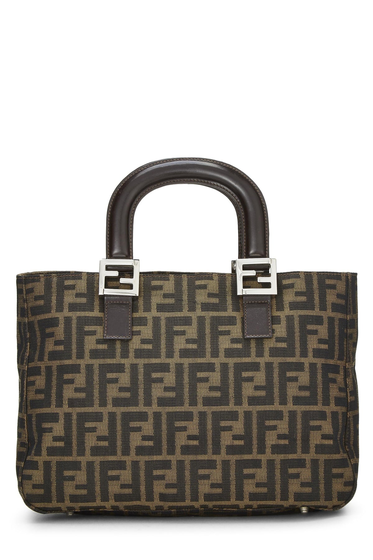 Fendi,  Brown Zucca Canvas Handbag Small, Brown