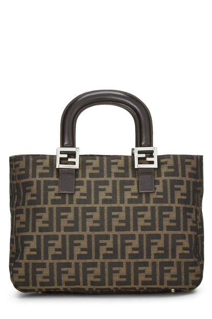 Fendi,  Brown Zucca Canvas Handbag Small, Brown