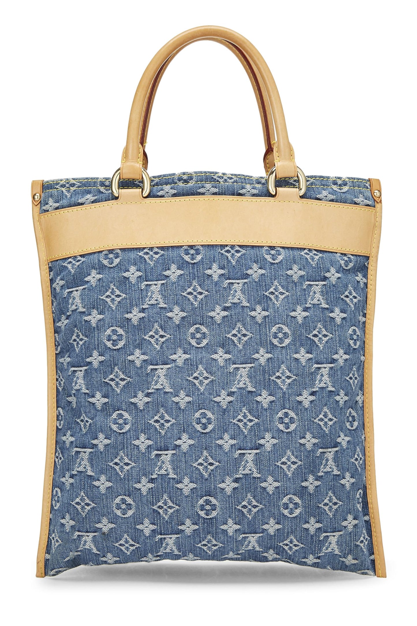 Louis Vuitton,  Blue Monogram Denim Flat Shopper, Blue