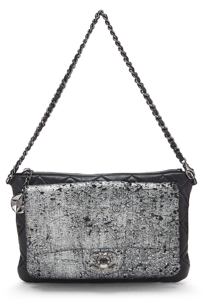 Chanel,  Silver Metallic Lambskin Mineral Nights Evening Bag, Multi
