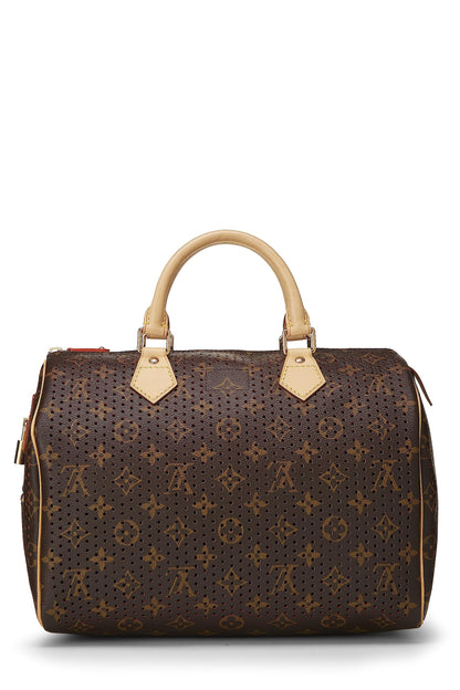 Louis Vuitton,  Orange Monogram Canvas Perforated Speedy 30, Orange