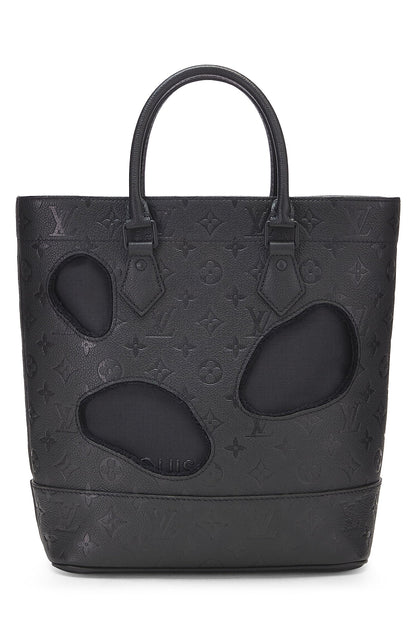 Louis Vuitton,  Comme des Garçons x Louis Vuitton Black Monogram Empreinte Bag with Holes PM, Black