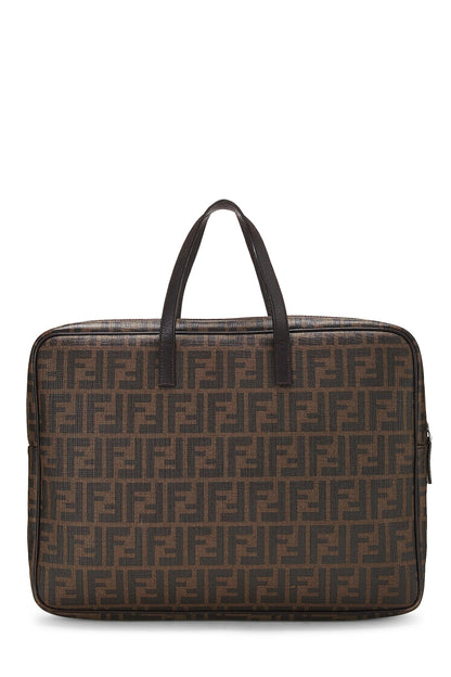 Fendi,  Brown Zucca Coated Canvas Briefcase, Brown