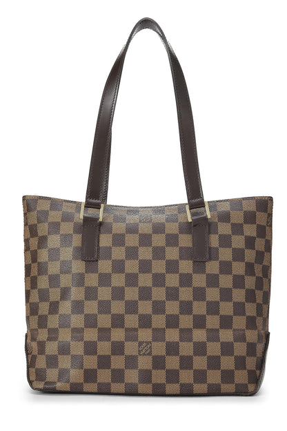 Louis Vuitton,  Damier Ebene Cabas Piano, Brown