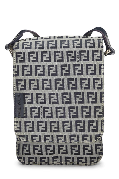 Fendi,  Navy Zucchino Canvas Messenger Bag, Navy