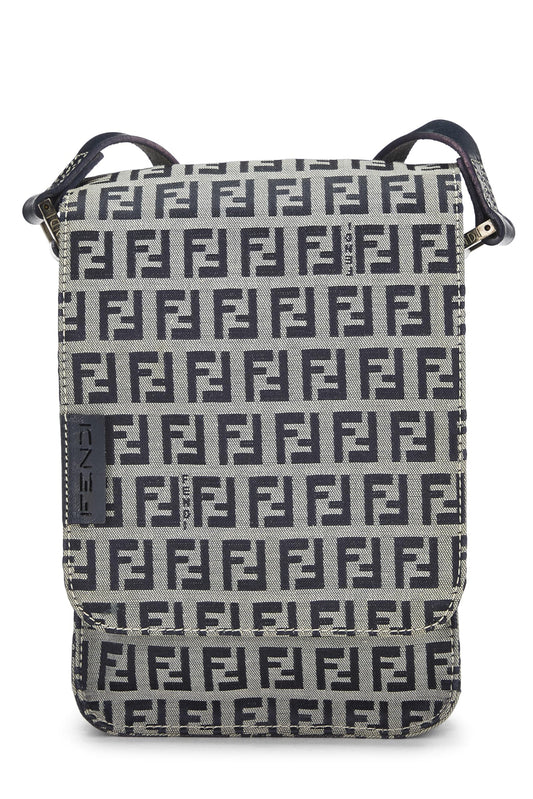 Fendi,  Navy Zucchino Canvas Messenger Bag, Navy
